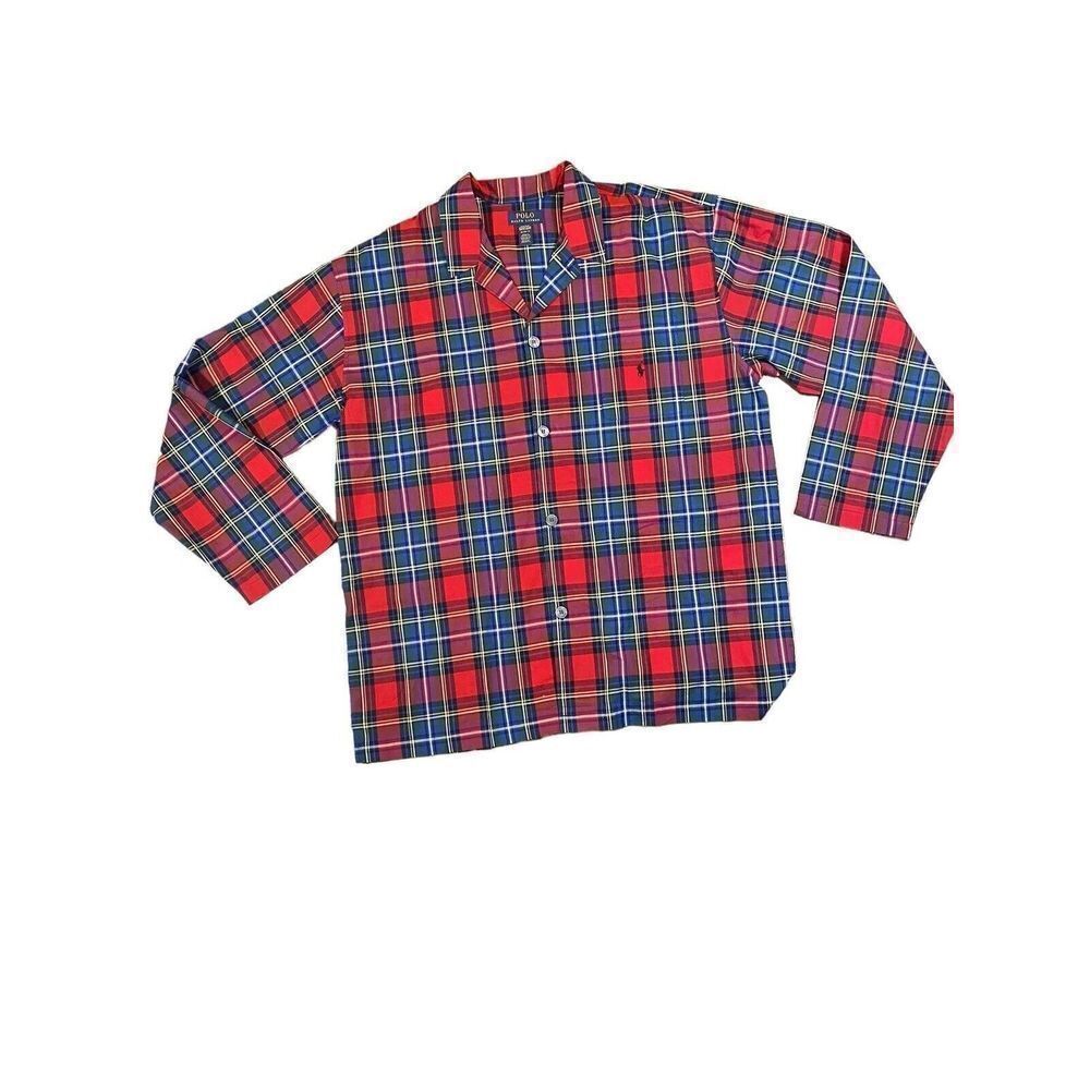 Polo Ralph Lauren Multicolor Tartan Plaid Pajama Sleepwear Shirt Size XL NWOT